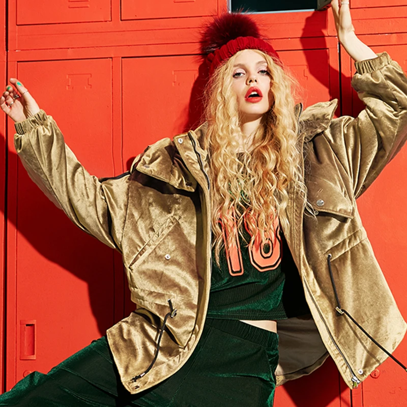 2018 зимние Для женщин хлопок дамы пальто парка на молнии женские теплые куртки