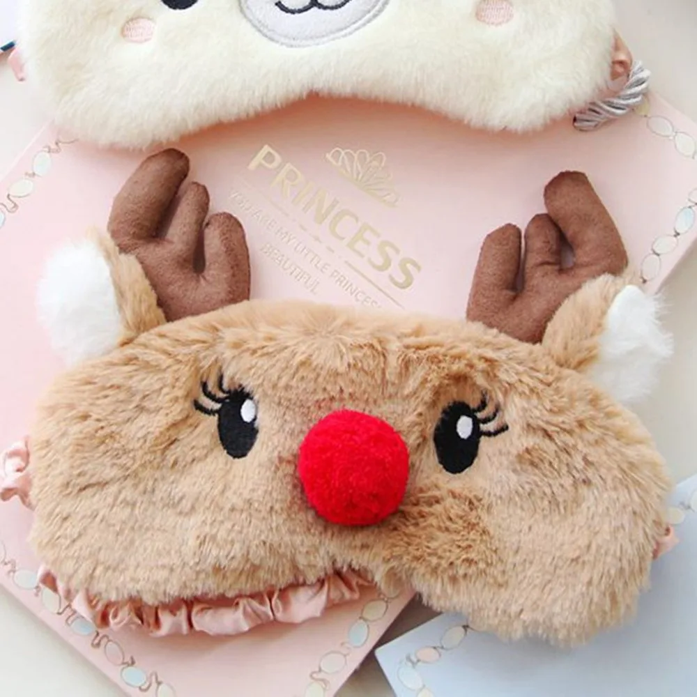 Kawaii Милая мультяшная дышащая маска для сна, мягкая маска для сна, путешествия, тени для век, накидка для отдыха, для отдыха, для сна, с повязкой на глаза