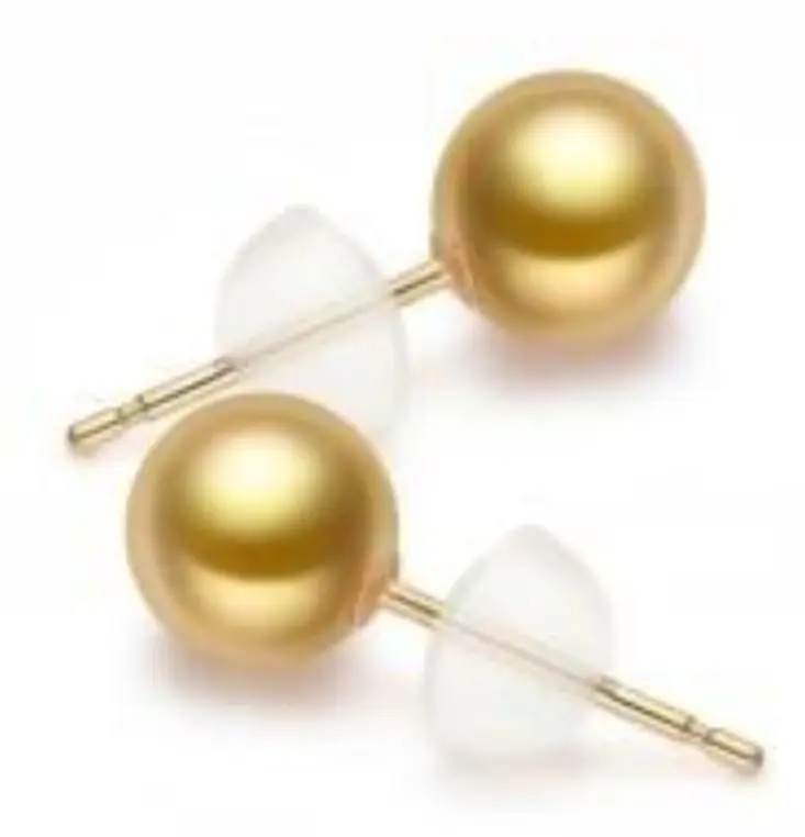 

AAA круглые серьги 11-12 мм с искусственным жемчугом 18k