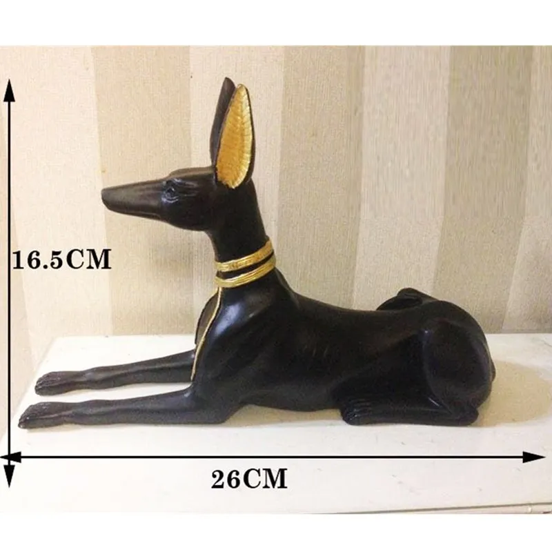 Многоцветный Статуэтки из смолы Anubis God египетская собака Бог миниатюры статуя для винтажного домашнего декора креативные ремесла подарки R1304 - Цвет: Многоцветный