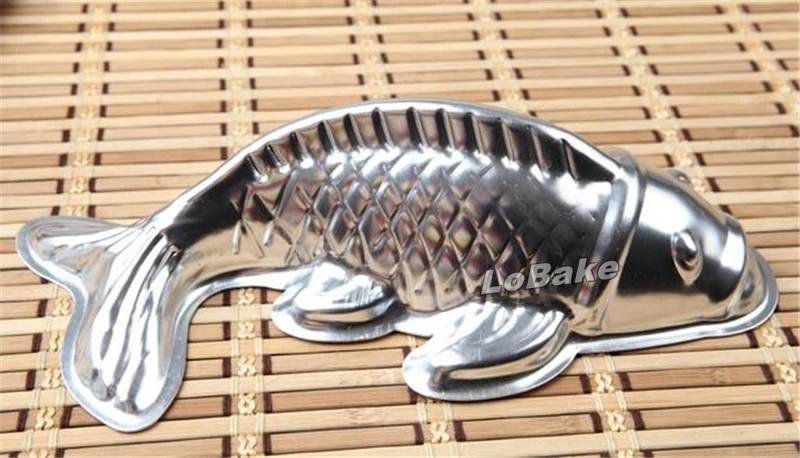 Большая 3D милая форма в форме рыбы и карпа из алюминиевого сплава|pudding mold|fish