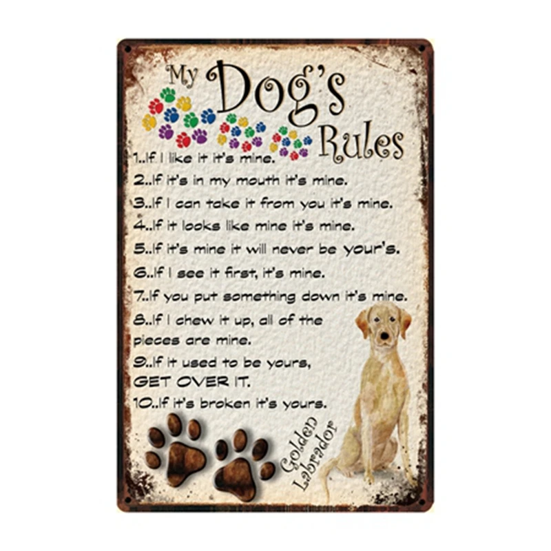 [Kelly66] жизнь лучше с Мопсом Остерегайтесь собак металлический знак жестяной