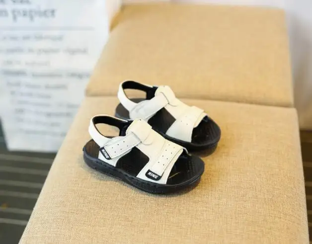Новинка лета 2019 детские пляжные сандалии из натуральной кожи повседневная обувь