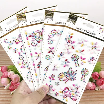 Girls Boys Cartoon Decorative Sticker Sheet Children DIY Stickers Epoxy Hot Stamping Decors Student Reward Party Favors | Игрушки и