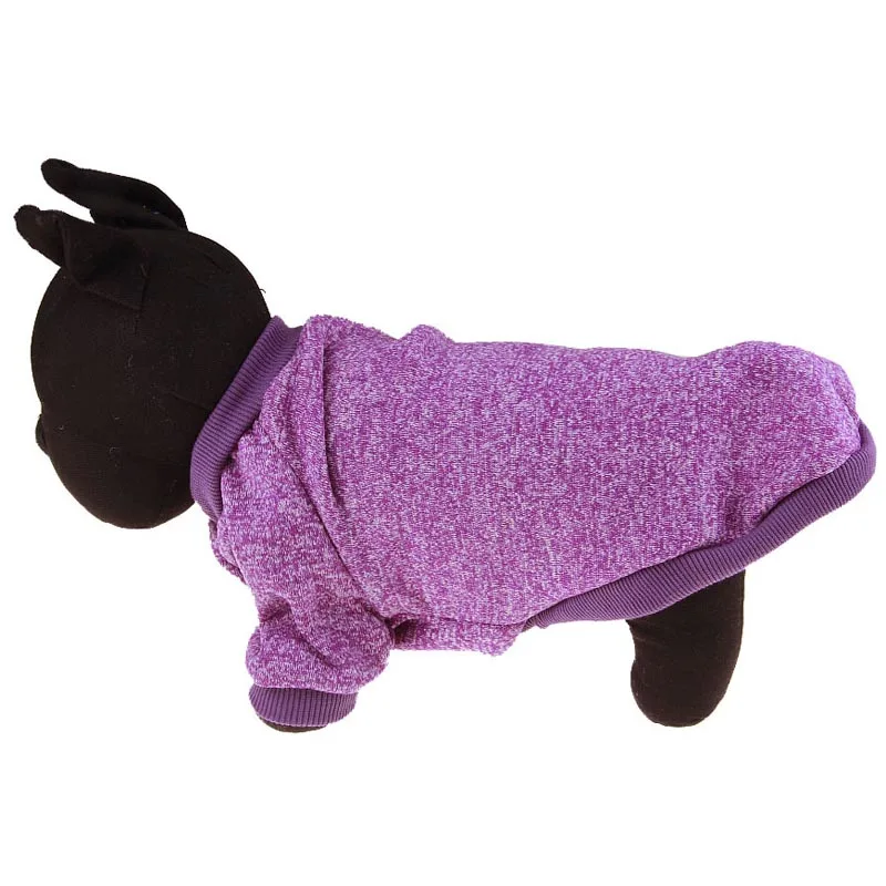 purple XS-2XL, зимняя теплая одежда для собак, куртка для щенков, пальто, Мягкие Рубашки для собак, Однотонный свитер со щенком для чихуахуа, йоркца, 15 - Цвет: purple