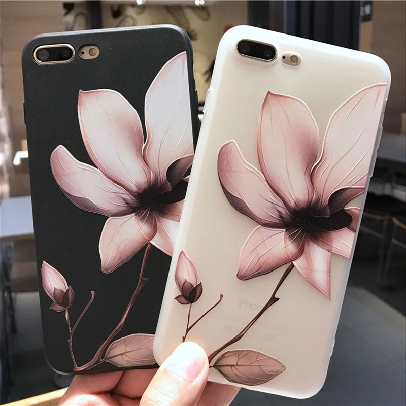 Чехол с цветком лотоса для HUAWEI P Smart 2019 Y9 Y6 Y7 Pro Y5 Prime 2018 P30 Lite Mate 20 Plus мягкий