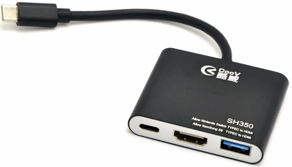 Для coov SH350 Портативный док Тип-C к HDMI адаптер HUB USB-C конвертер 4 К HD передачи кабель