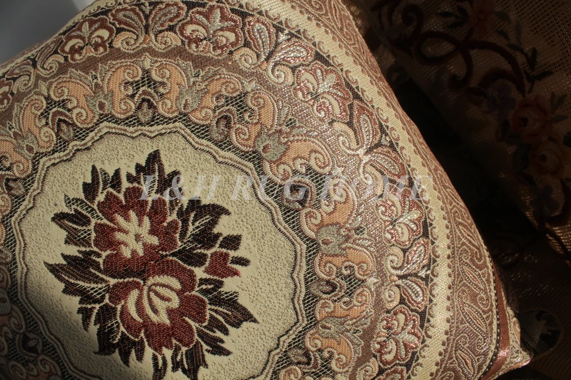 High Quality Embroidery 20&quotX20&quot cotton and linen pillow floral designs no insertion for sofa | Дом и сад
