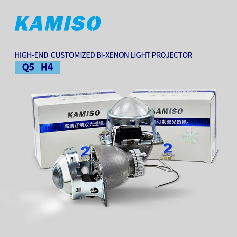Kamiso H4/Q5 3 дюймов BI-XENON HI/ближнего и дальнего света проектор для Универсальный автомобильный бренд высокий/низкий светильник интеграции H4 модель автомобиля костюм D2S D2H