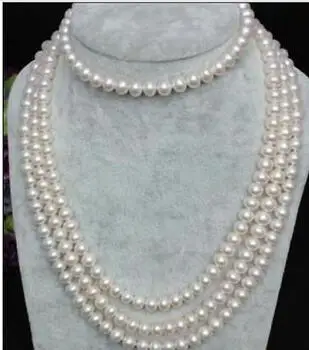 

Изящные Ювелирные изделия очаровательное! 8-9 мм Белое Длинное Ожерелье Akoya с жемчугом 80 "Бесплатная доставка