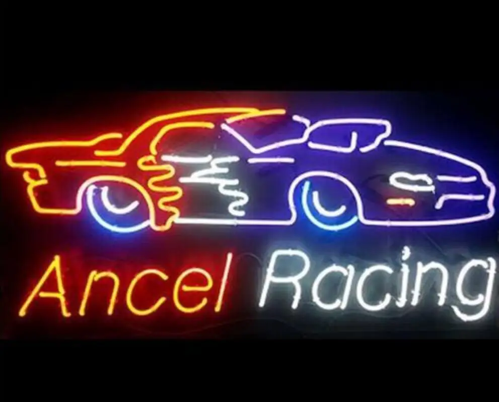

Custom ANCEL RACING Glass Neon Light Sign Beer Bar