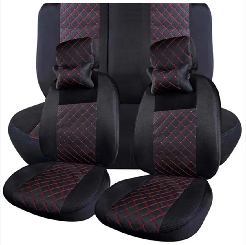 10PCS Подушка на подголовник автомобиля для Nissan Qashqai X-trail Tiida 4/6-6/4 наборы, универсальные чехлы на сиденья 6-12 шт - Название цвета: 10PCS