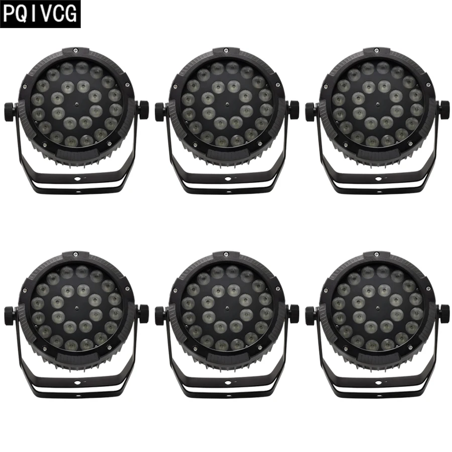 6 штук/24x12 Вт открытый Водонепроницаемый led par Светильник RGBW 4 в 1 ip65 Par