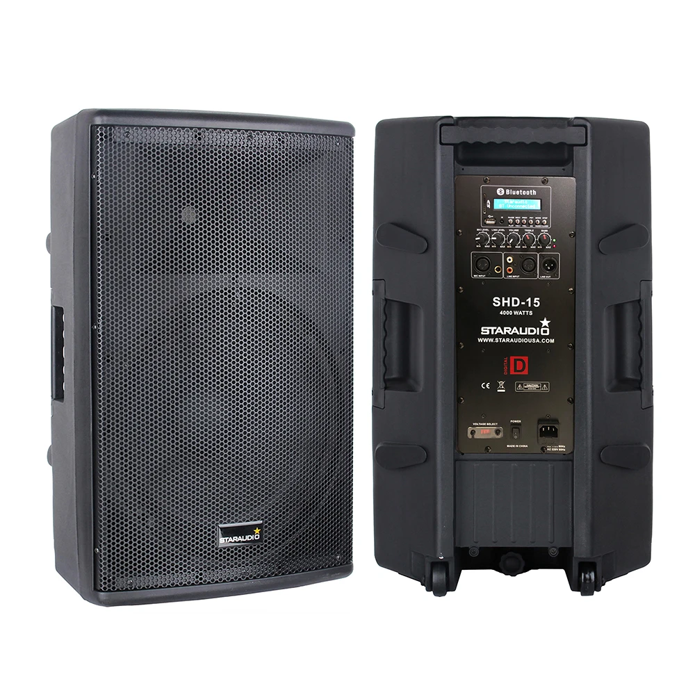 STARAUDIO пара 15 &quot4000 Вт работает DJ BT USB Динамик s активная акустическая вечерние