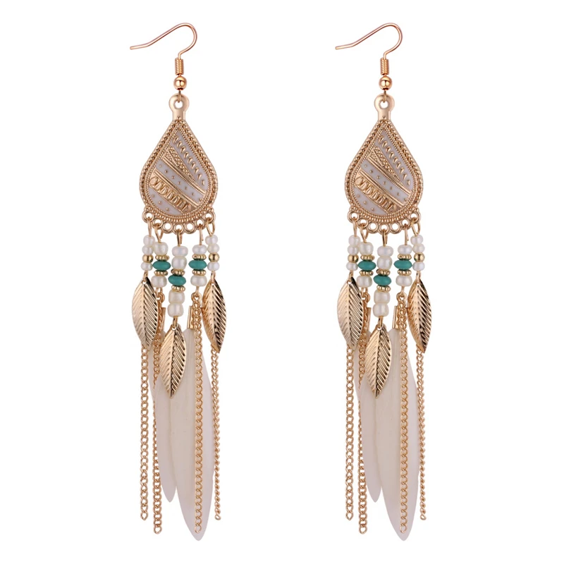Женские богемные висячие серьги boho mujer moda bijoux винтажные длинные этнические