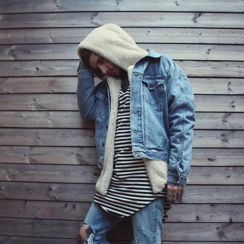 Зима нам хип-хоп шерпа Куртка Для мужчин страх Божий вперед коллекция Открыть