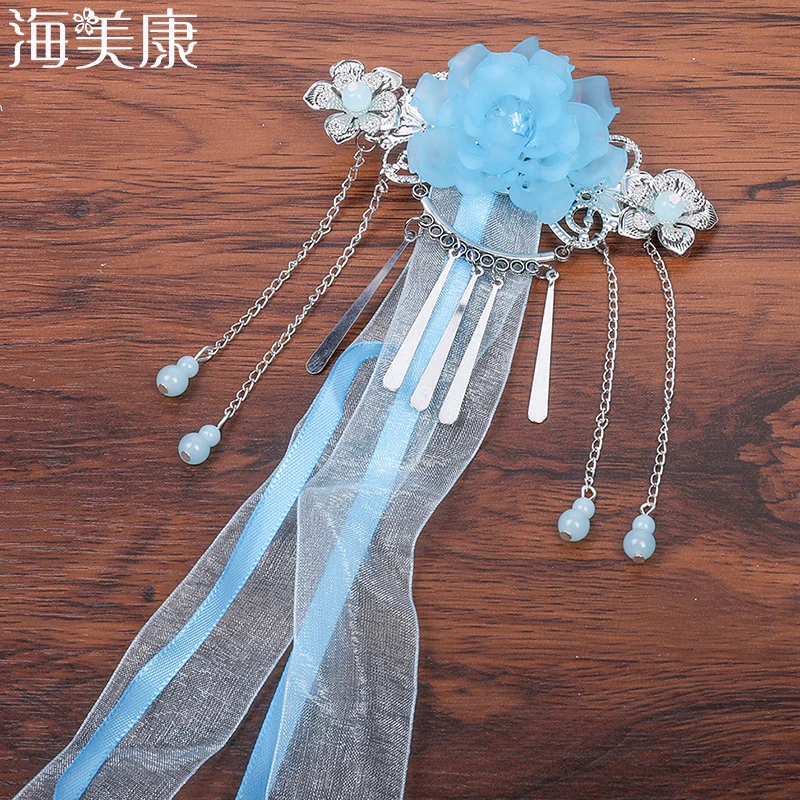 

Haimeikang Bridal Jewelry New Antique Handmade Headdress Metal Accessories Cloth With Tiara Hairpin Bride Style Accessories
