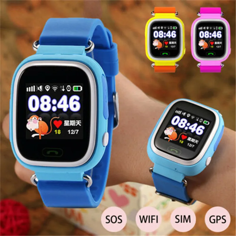 Модные Детские умные часы Q90 с GPS SOS SIM картой Wi Fi 2G часы|Смарт-часы| |