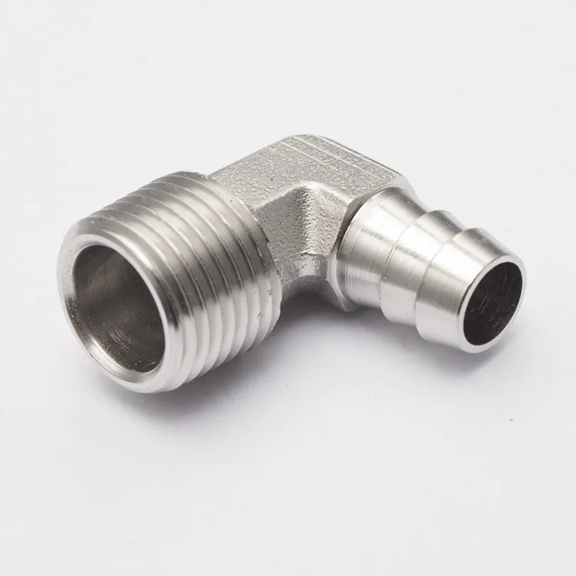 LTWFITTING 90 Degree Elbow Stainless Steel 316 Barb Fitting 1/2&quot ID Hose x Male NPT Air Gas | Обустройство дома