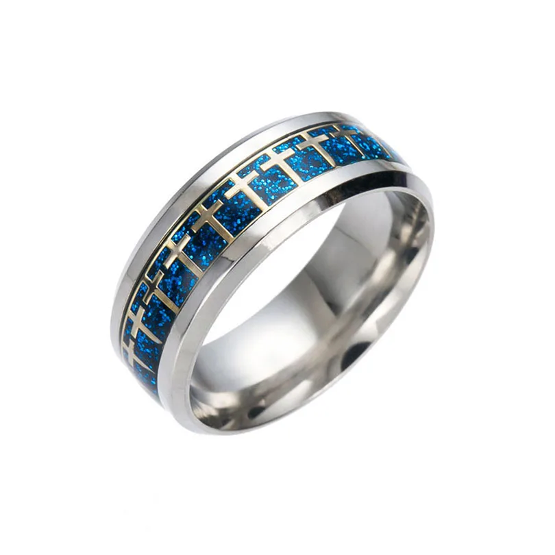 cross ring Titanium Steel Christian Catholic religious men rings Stainless Rings Engagement For Men Women | Украшения и
