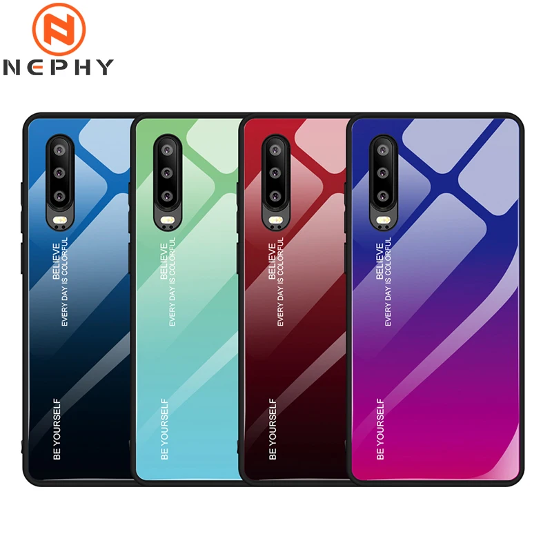 Роскошный чехол из закаленного стекла для Xiaomi Redmi 5 Plus 6A 8 Mi8 9 Mi9 градиентный тонкий