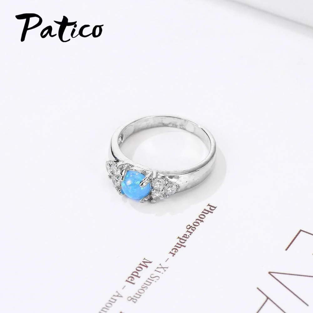 Fashion New Royal Style Women Lovely Noble Jewelry Rings 925 Sterling Silver Fire Opal Stone Free Shipping | Украшения и
