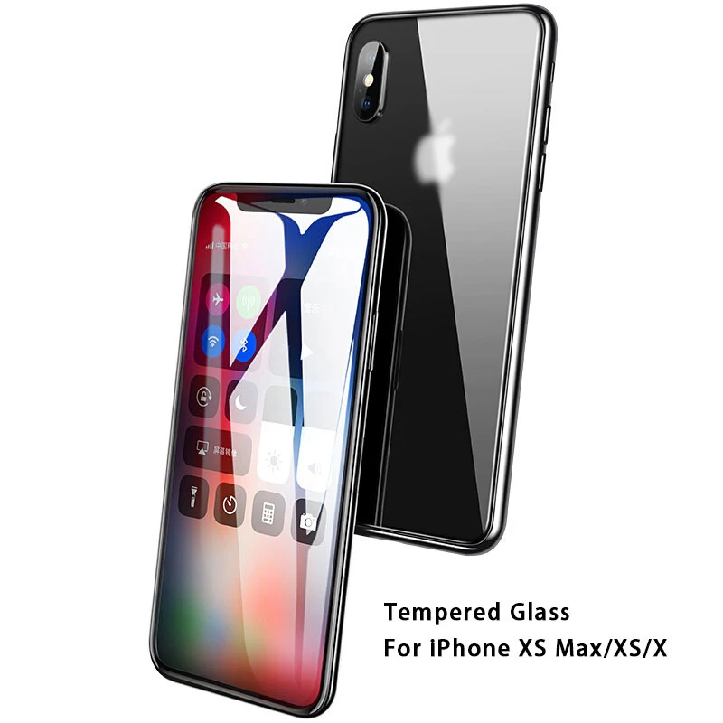 6D Защитное стекло для iPhone 8 7 6 XS Max защита экрана полное покрытие изогнутое пленка s