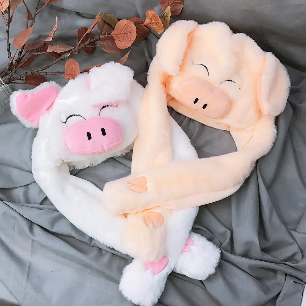 Свинка плюшевая шапка утолщенная Ушная подушка безопасности милая танцевальная