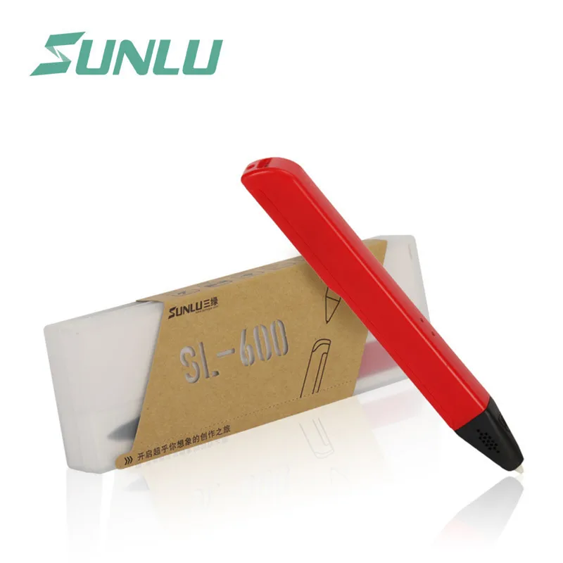 SL-600 3D pen(red) SUNLU 3D ручки для детей 3D магический карандаш поддержка 1,75 мм PCL/PLA нити детей Scribble ручка - Цвет: SL-600 3D pen(red)