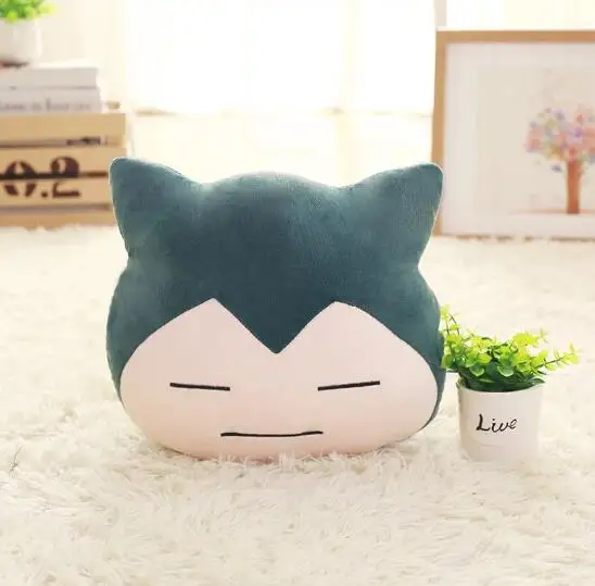 Новая креативная мягкая подушка для рук Snorlax Psyduck Jigglypuff Eevee плюшевая игрушка для детей офисная плюшевая аниме мягкая кукла - Цвет: Snorlax