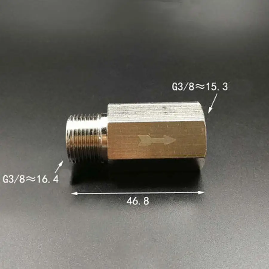 DN10 3/8 &quotBSP гнездо штырь никелированный латунный обратный клапан односторонний