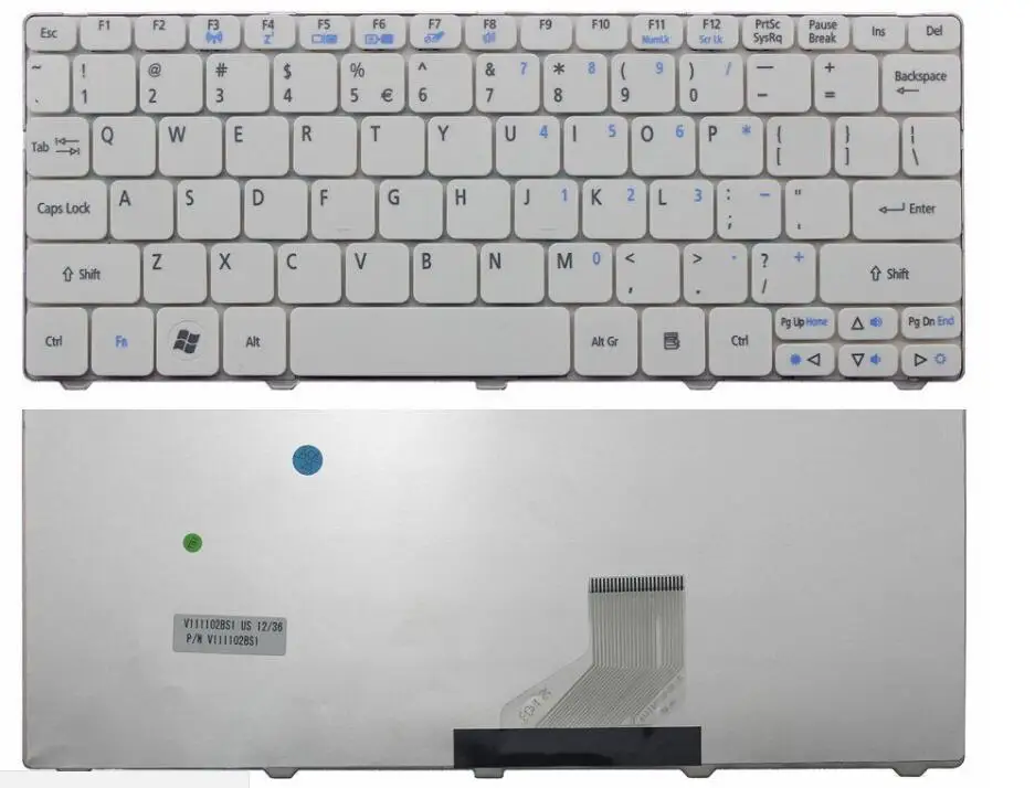 Новый Ноутбук клавиатура для Acer Aspire One E100 ZH9 ZE6 Днем N550 Happy Happy2 QWERTY раскладка США |