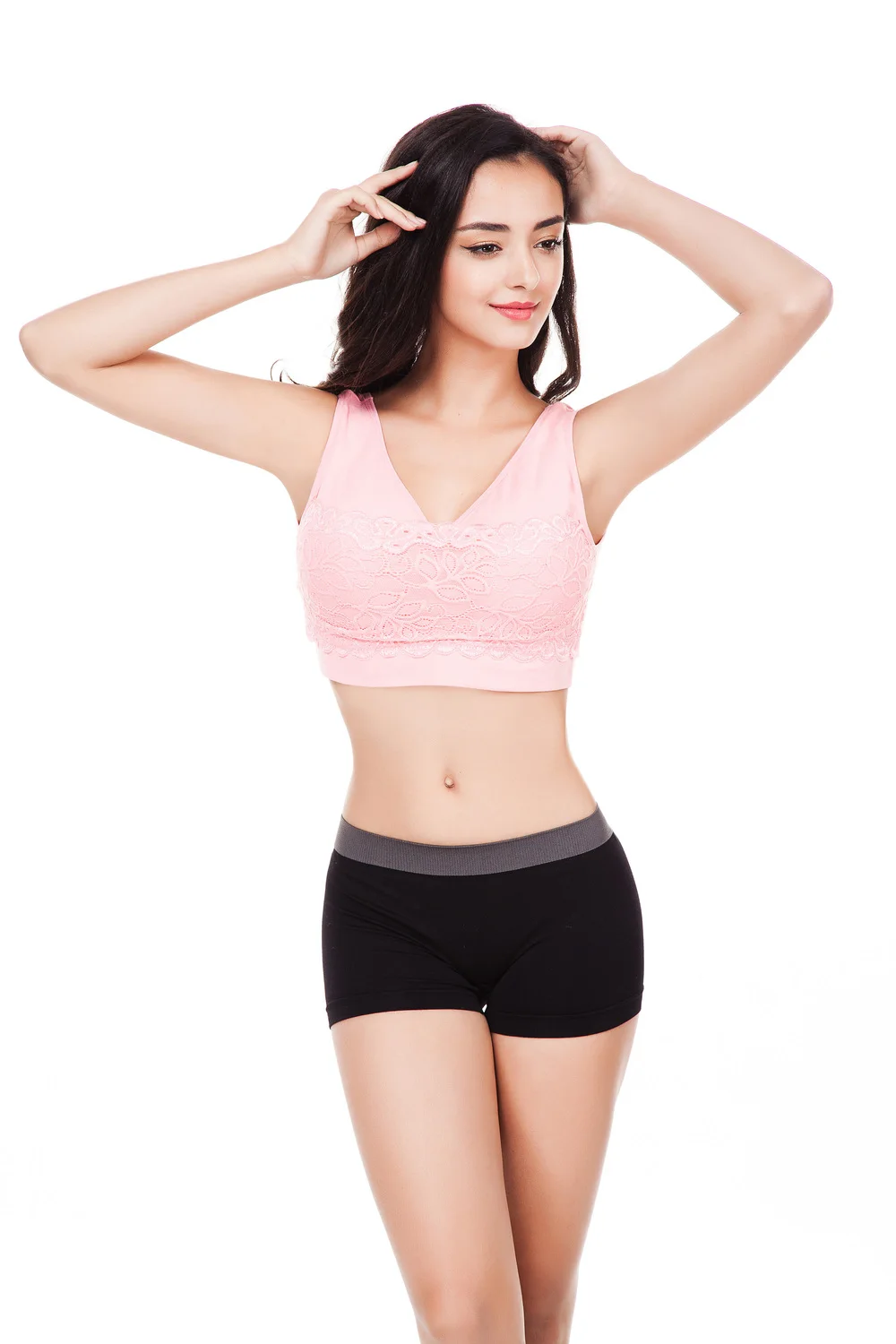 Модный нейлоновый спандекс женское комфортное платье для фитнеса кружевной