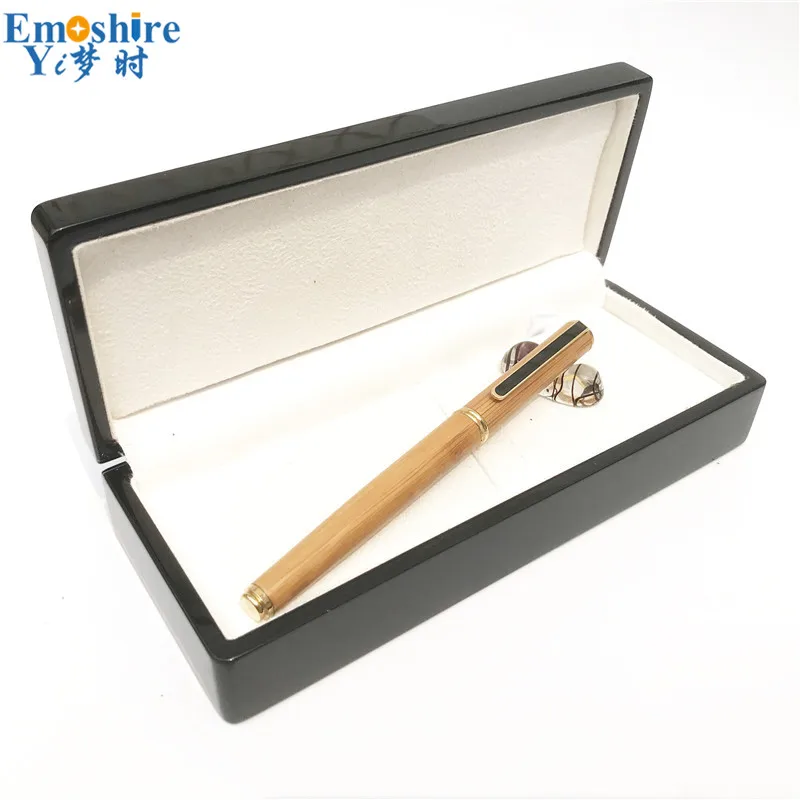 Wooden Roller Ball Pen Bamboo Ballpoint Gel with Box for Christmas Gift Pencil High Quality Stationery P619 | Канцтовары для офиса