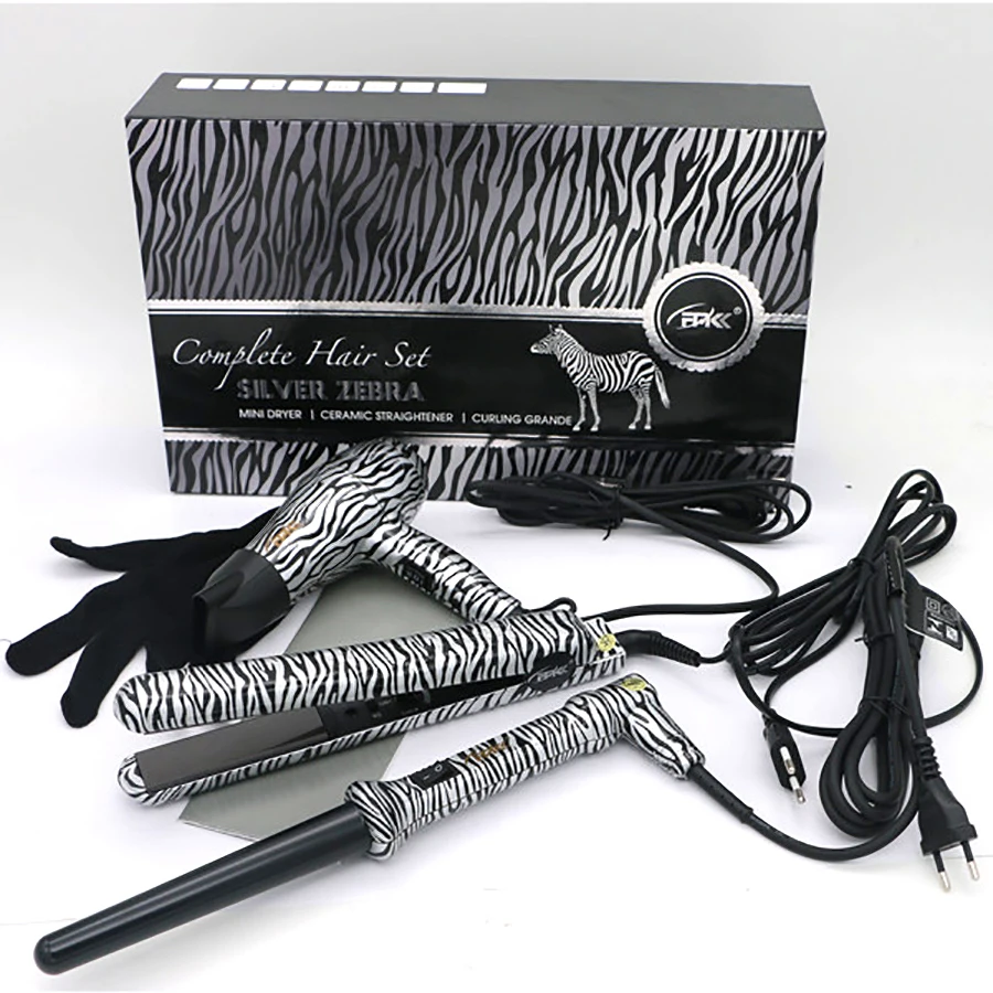 Профессиональные FMK Керлинг Утюг + фен выпрямитель для Волос инструменты Для