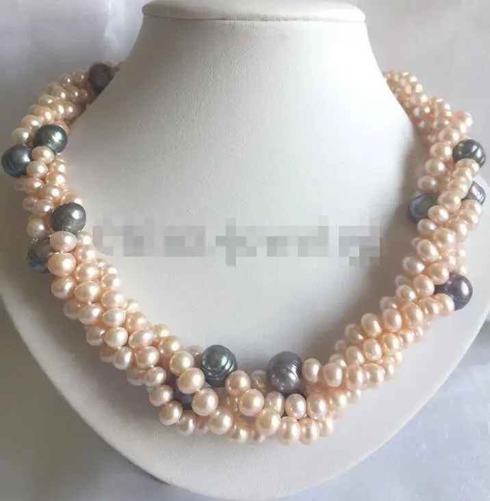 Ожерелье из пресноводного жемчуга красивое ожерелье натурального белого и