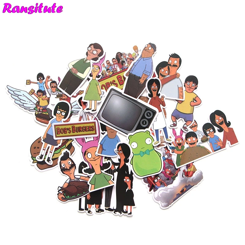 

R138 21pcs/set CartoonPVC Waterproof Fun Sticker Toy Luggage Sticker Motorcycle And Luggage Notebook Sticker
