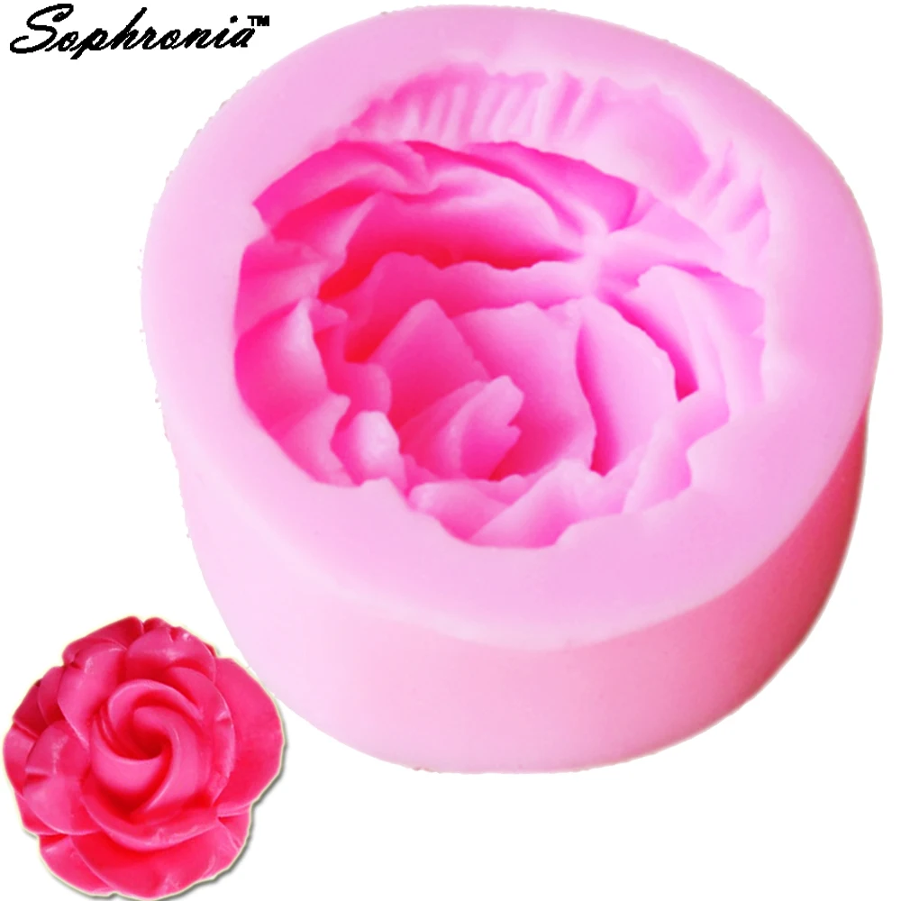 Sophronia M069 розовое 3D соевый воск для свечей пресс форма мыла силиконовая ручная