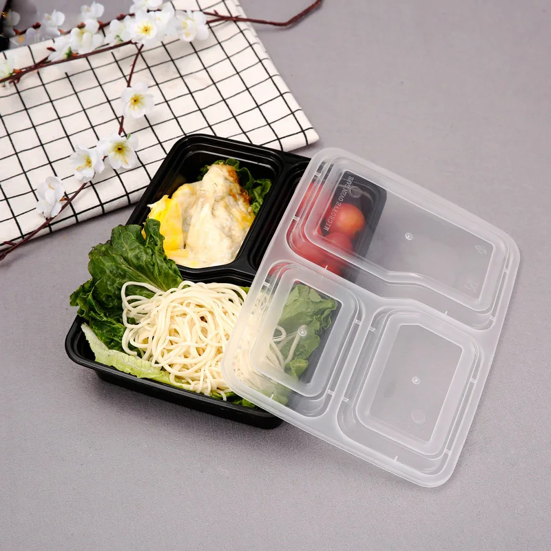 Утолщенный одноразовый Ланчбокс прямоугольник пластиковый Bento подходит для