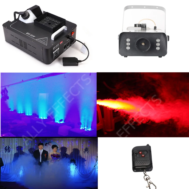 Светодиодный противотуманный аппарат 1500 Вт RGB 3 в 1 беспроводной и DMX512 дымовой с