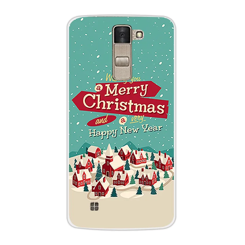 Роскошный ТПУ чехол для LG K8 Lte K350 K350E K350N дизайн для рождественского сезона 5," прозрачный корпус для K 8 телефон силиконовый чехол на заднюю панель Coque - Цвет: 12