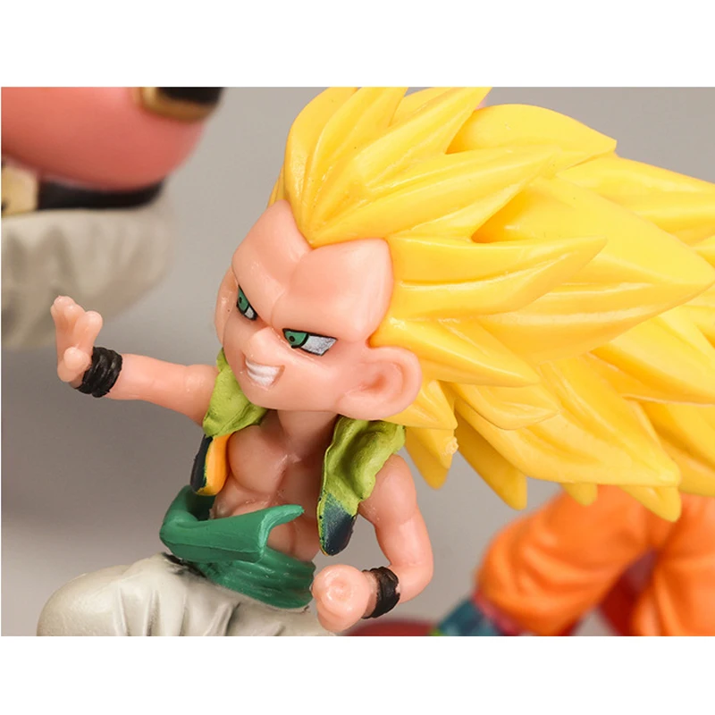 6 шт./компл. аниме Dragon Ball Обезьяна Король Saiyan Majin buu ремесла украшения для торта для вечеринки подарок куклы для взрослых