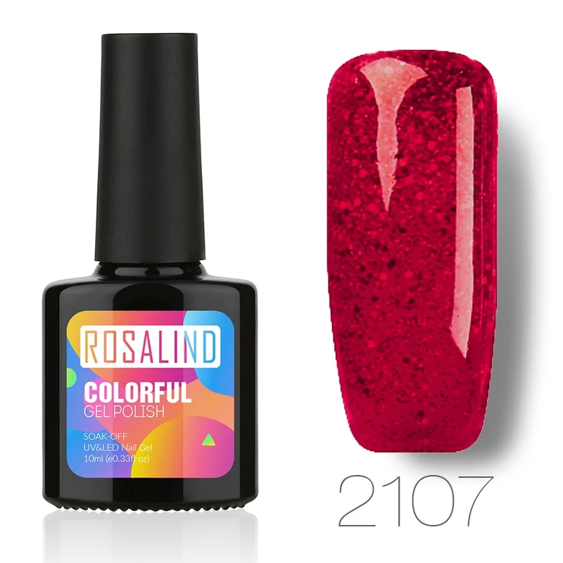 2107 ROSALIND Гель-лак для ногтей Зеленый Бриллиант Лак для ногтей замачиваемый Гель-лак УФ светодиодный лак для ногтей полустойкий - Цвет: 2107