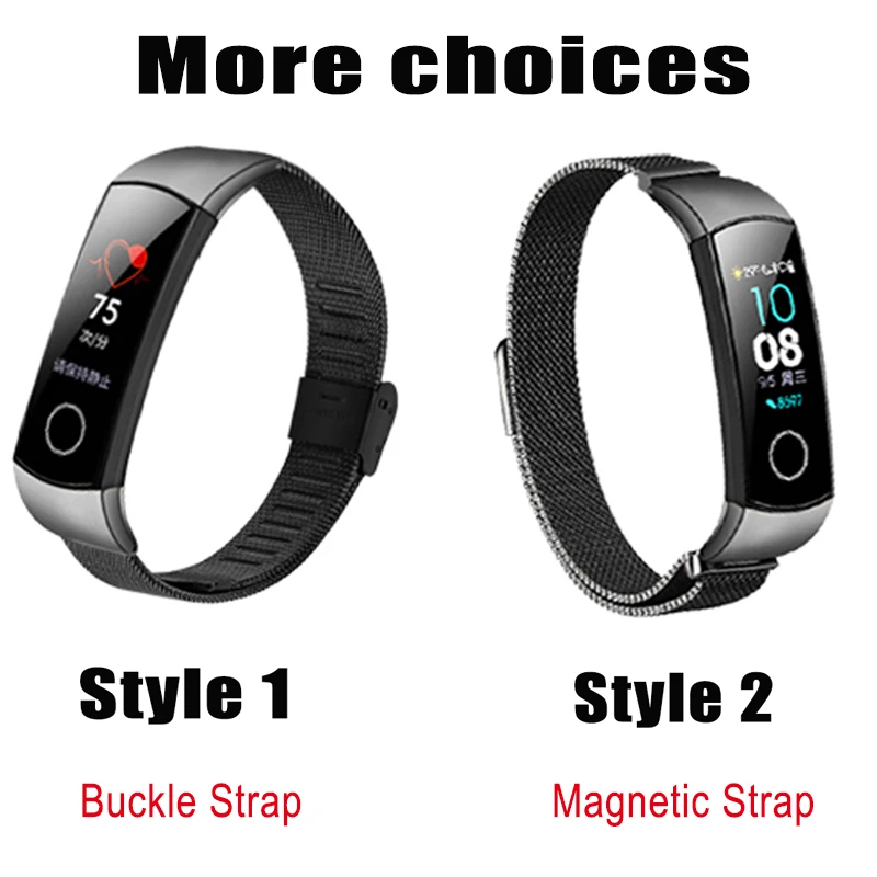 Металлический ремешок для huawei Honor Band 5 ремешок для часов браслет из нержавеющей стали Honor Band 4 5 браслет Correa умные аксессуары