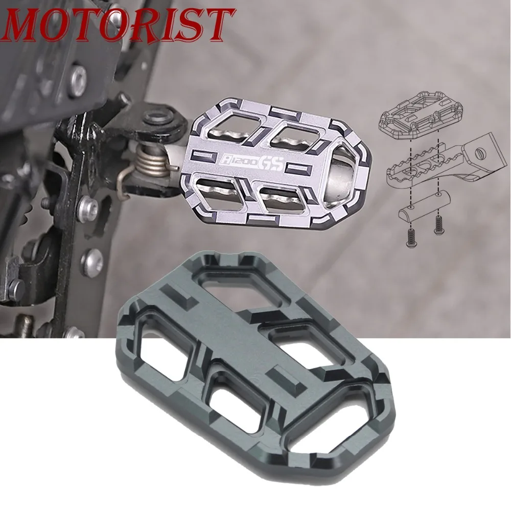 

MOTORIST Folding Rear Foot Pegs Footrest Passenger Rear foot Set For BMW R1200GS R1200-GS 2013-2018 Non-slip widened rear pedal