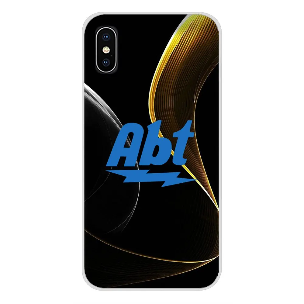 Популярная автомобильная линия логотипа ABT для Apple iPhone X XR XS MAX 4 4S 5 5S 5C SE 6 6S 7 8 Plus ipod