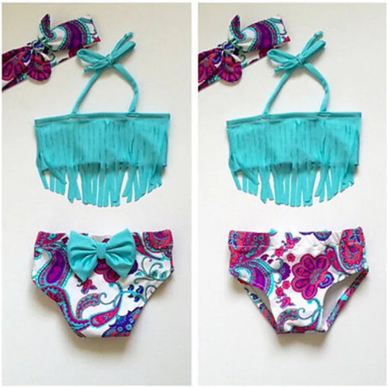 Купальный костюм из 3 предметов для маленьких девочек купальный танкини комплект