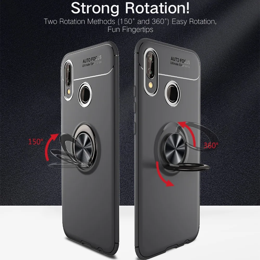 P20 Case Magnetic Car Holder For Huawei lite 360 Rotating Finger Ring Phone Cover Pro Capa |
