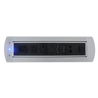 new electric flipping up desktop socket for conference room with led light for office environment