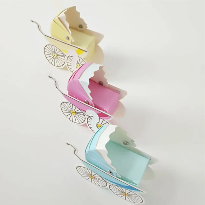 Картонная коробочка для детской коляски 50 шт. Подарочная коробка конфет на день